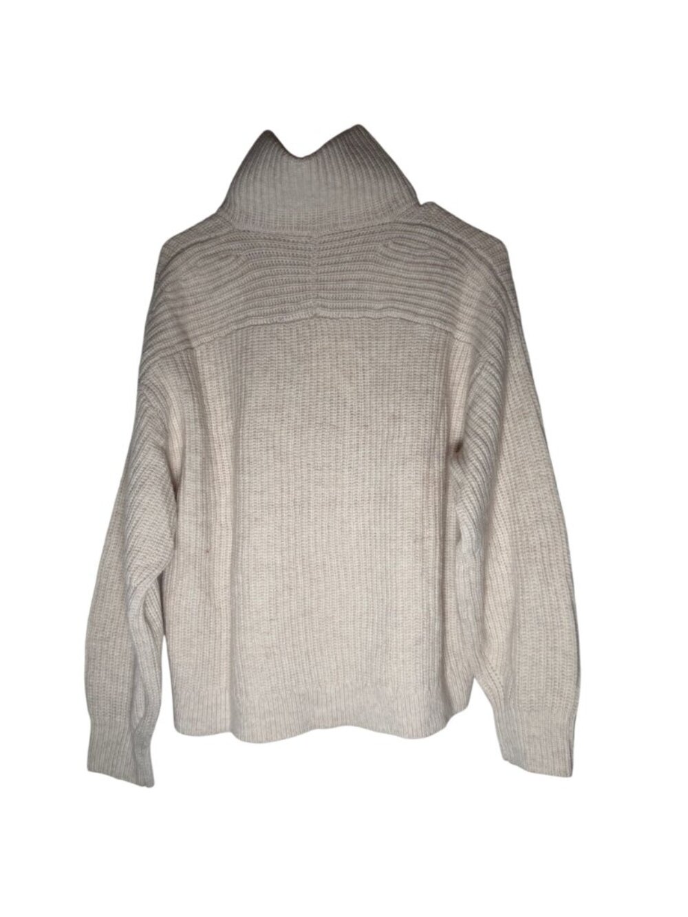 The Half-Zip Sweater in Luxe Merino Heathered Oat Women's Size Small New W Tags! - Picture 6 of 6